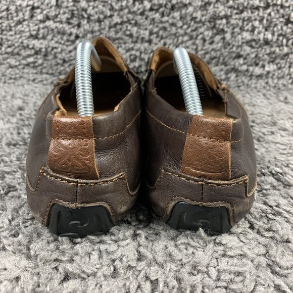 OluKai Men's Size 10 Akepa Moc Brown Leather Driving Loafers Shoes - Picture 2 of 8